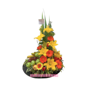 Arreglo Floral Alborada con Frutas