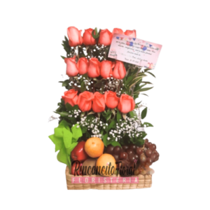 Arreglo Floral Alegoría Con Frutas