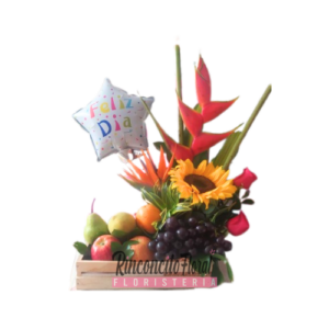 Arreglo Floral Glamour Con Frutas