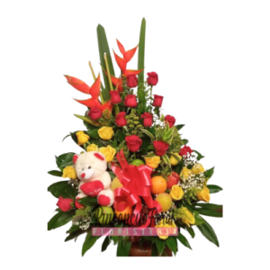 Arreglo Floral Pasión con Frutas