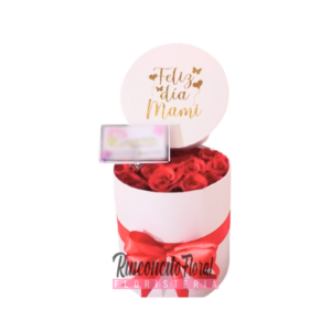 Caja Floral Rojo Intenso